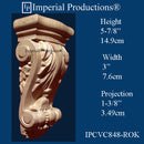 IPCVC848-ROK Acanthus Style Corbel 5-7/8" high Red Oak Pack of 2