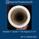 IPCYL0806S-POL Smooth Round Cylinder 8 Feet 6 inch, Pack of 2, Custom Order