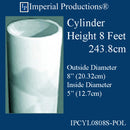 IPCYL1008S-POL Smooth Round Cylinder 10 Feet 8 inch Pack of 2 Custom Order