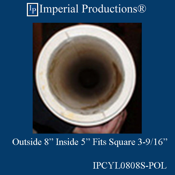 IPCYL0808S-POL Smooth Round Cylinder 8 Feet 8 inch Pack of 2 Custom Order