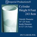 IPCYL0810S-POL Smooth Round Cylinder 8 Feet 10 inch, Pack of 2, Custom Order