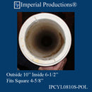 IPCYL0810S-POL Smooth Round Cylinder 8 Feet 10 inch, Pack of 2, Custom Order