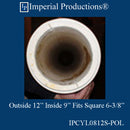 IPCYL0812S-POL Smooth Round Cylinder 8 Feet 12 inch, Pack of 2, Custom Order