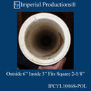 IPCYL1006S-POL Smooth Round Cylinder 10 Feet 6 inch, Pack of 2, Custom Order