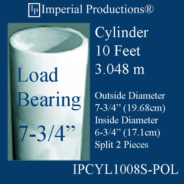 IPCYL1008S-PC Cylinder 10 Feet 7-3/4" Diameter, Load Bearing PolyComp, Print PDF Brochure to Order Sale US$383.47 Each