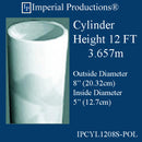IPCYL1208S-POL Smooth Round Cylinder 10 Feet 8 inch Pack of 2 Custom Order