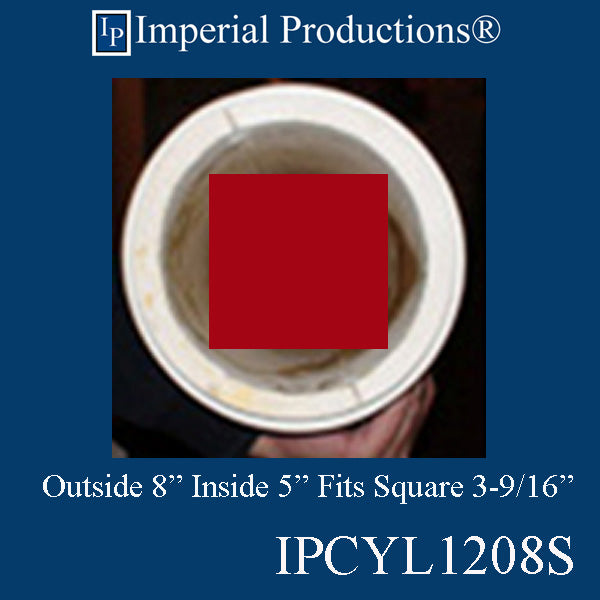 IPCYL1208S-POL Smooth Round Cylinder 10 Feet 8 inch Pack of 2 Custom Order