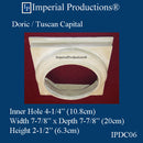 IPDC06-CAP-POL-PK4 Doric Capital Hole 4", Arch-Polymer, Pack of 4 - Custom Order