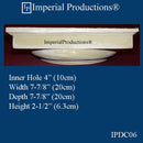 IPDC06-POL Doric Capital Hole 4", Arch-Polymer, Pack of 2 - Custom Order