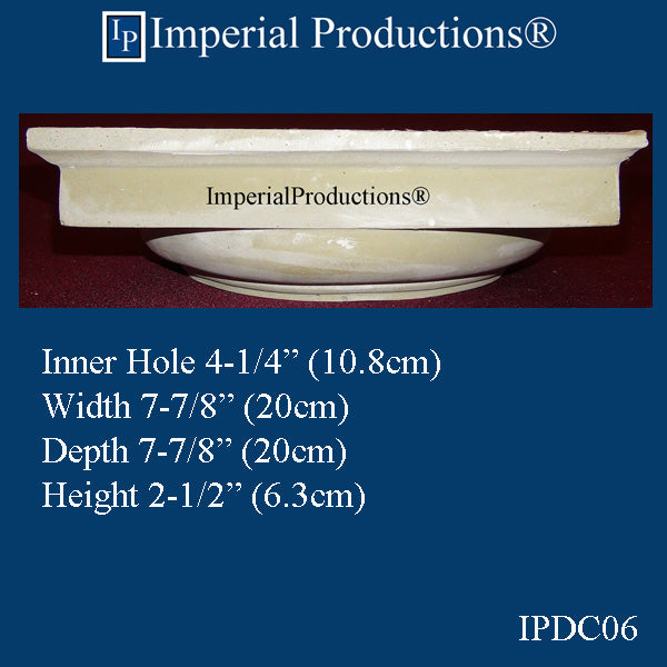 IPDC06-CAP-POL-PK4 Doric Capital Hole 4", Arch-Polymer, Pack of 4 - Custom Order