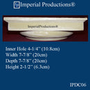IPDC06-CAP-POL-PK4 Doric Capital Hole 4", Arch-Polymer, Pack of 4 - Custom Order