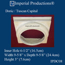 IPDC08-APOL Doric Capital, ArchPolymer Hole 6-1/2", Pack of 2 - Custom Order