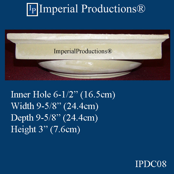 IPDC08-EPOL Doric Capital,  EconPolymer Composite Hole 6-1/2", Pack of 2 - Custom Order