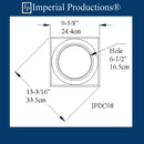 IPDC08-CAP-APOL-PK4 Doric Capital, ArchPolymer Hole 6-1/2", Pack of 4 - Custom Order