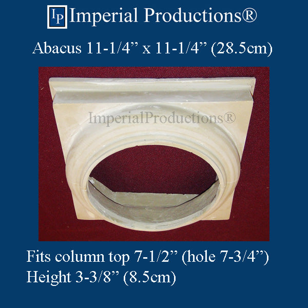 IPDC10-CAP-APOL-PK4 Doric Capital ArchPolymer Fits 7-1/2" (19cm) , Pack of 4, Custom Order