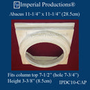 IPDC10-CAP-APOL-PK4 Doric Capital ArchPolymer Fits 7-1/2" (19cm) , Pack of 4, Custom Order