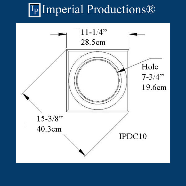 IPDC10-CAP-APOL-PK4 Doric Capital ArchPolymer Fits 7-1/2" (19cm) , Pack of 4, Custom Order