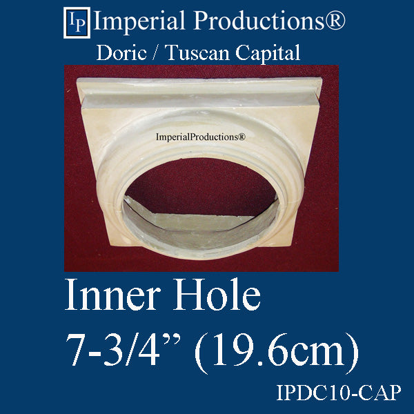IPDC10-CAP-POL-PK2 Doric Capital Hole 7-3/4" ArchPolymer Pack of 2, Add to Cart for shipping or Free Depot Pickup
