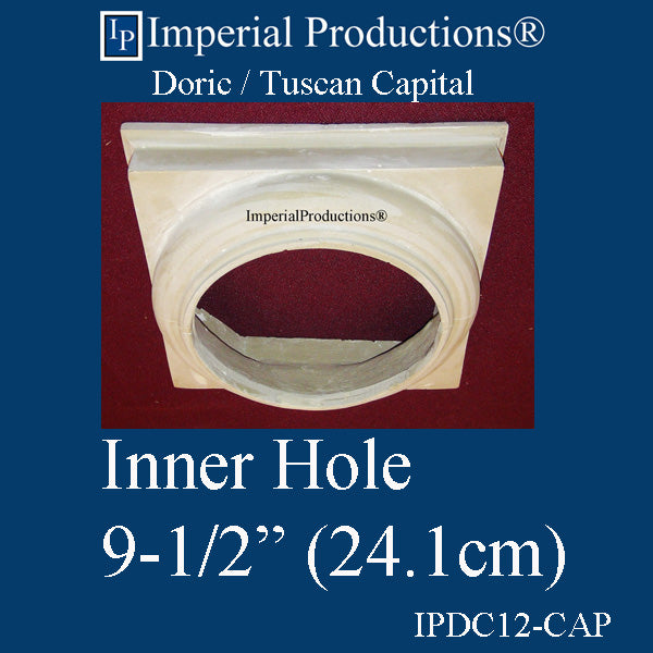 IPDC12-CAP-POL-PK2 Doric Capital ArchPolymer Hole 9-1/2"  Pack of 2 add to cart for shipping or Free Depot Pickup