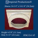 IPDC12-CAP-APOL-PK4 Doric Capital ArchPolymer Hole 9-1/2" , Pack of 4, Custom Order