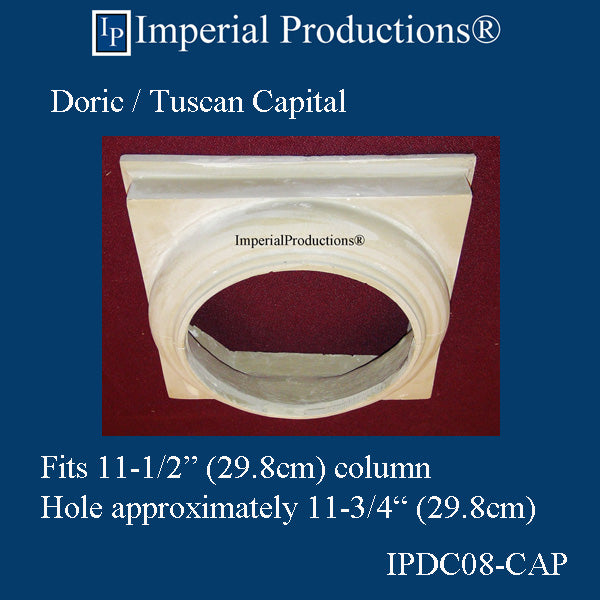 IPDC16-CAP-APOL-PK4 Doric Capital ArchPolymer Hole 14" , Pack of 4, Custom Order