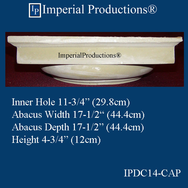 IPDC16-CAP-APOL-PK4 Doric Capital ArchPolymer Hole 14" , Pack of 4, Custom Order