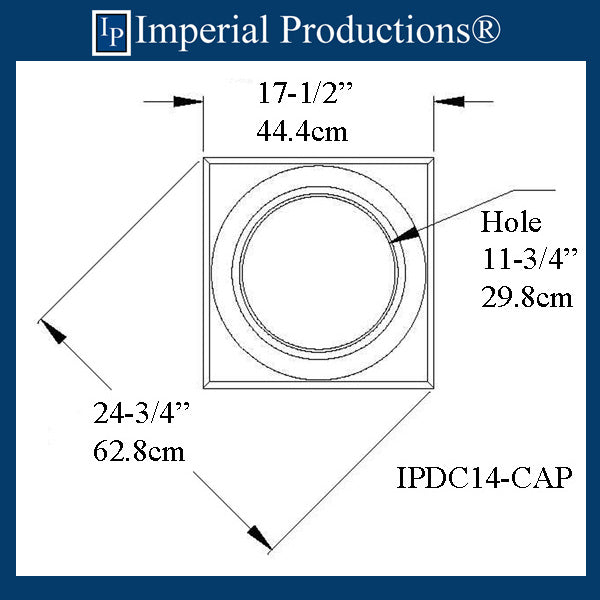 IPDC16-CAP-APOL-PK4 Doric Capital ArchPolymer Hole 14" , Pack of 4, Custom Order