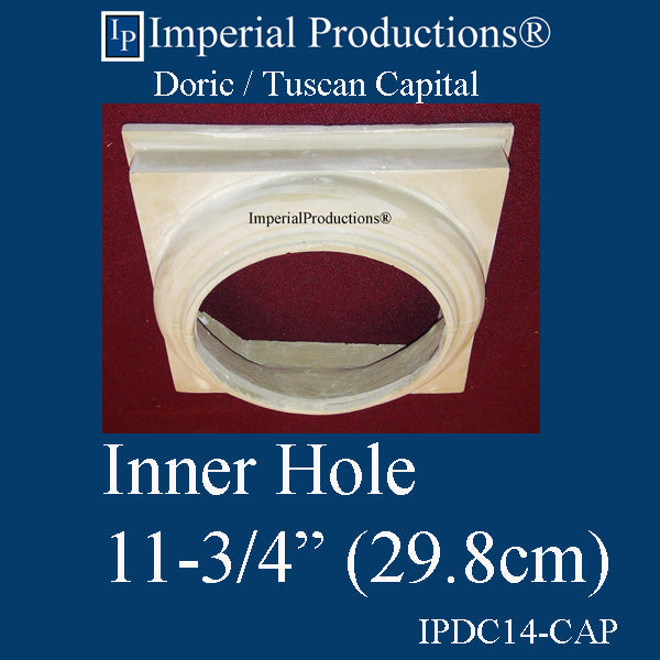 IPDC14-CAP-FG-PK2 Doric Capital Hole 11-3/4" Fiberglass Pack of 2, add to cart for shipping or Free Depot Pickup