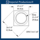 IPDC14-CAP-FG-PK4 Doric Capital Fiberglass Hole 11-3/4" , Pack of 4, Custom Order