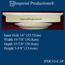 IPDC16-CAP-FG-PK4 Doric Capital Fiberglass Hole 14" , Pack of 4, Custom Order