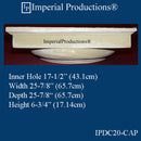 IPDC20-CAP-FG-PK4 Doric Capital Fiberglass Hole 17-1/2" , Pack of 4, Custom Order
