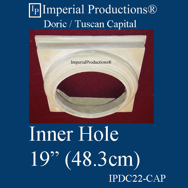 IPDC22-CAP-FG Doric Capital Hole 20" Fiberglass Print Brochure to Order US$758.83