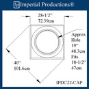 IPDC22-CAP-FG-PK4 Doric Capital Fiberglass Hole 20" , Pack of 4, Custom Order