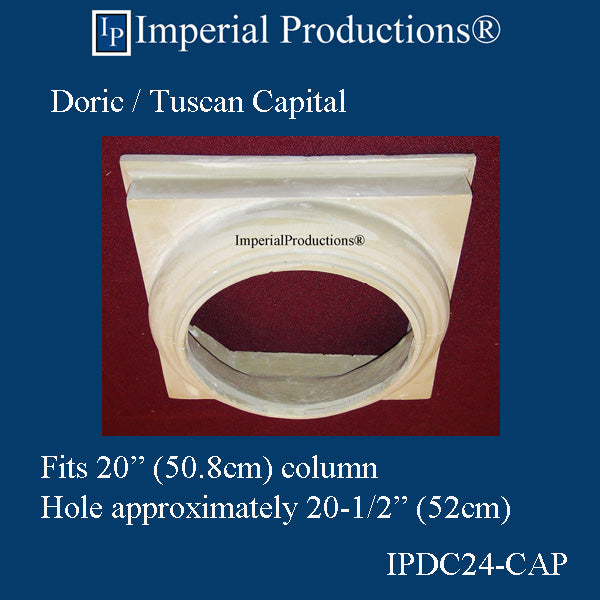 IPDC24-CAP-FG-PK2 Doric Capital Fiberglass Hole 20-1/2" , Pack of 2, Custom Order