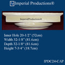 IPDC24-CAP-FG-PK4 Doric Capital Fiberglass Hole 20-1/2" , Pack of 4, Custom Order
