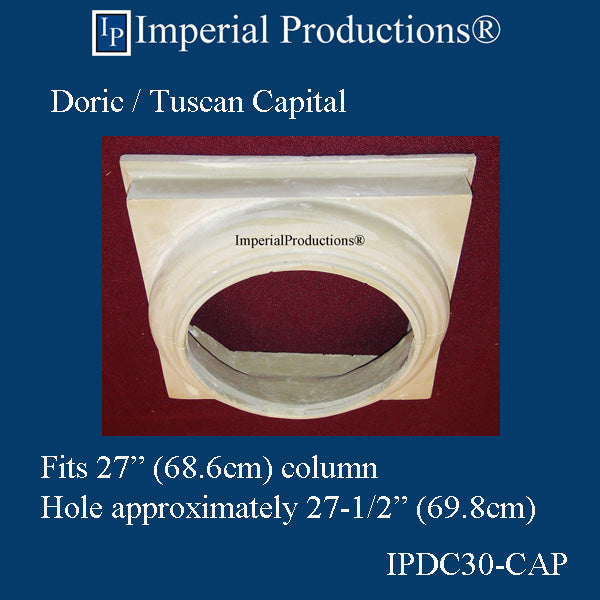 IPDC30-CAP-FG-PK2 Doric Capital Fiberglass Hole 27-1/2" , Pack of 2, Custom Order