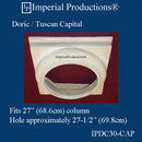 IPDC30-CAP-FG-PK4 Doric Capital Fiberglass Hole 27-1/2" , Pack of 4, Custom Order
