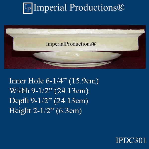 IPDC301-CAP-APOL-PK2 Doric Capital ArchPolymer Hole 6-1/4", Pack of 2 - Custom Order