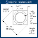 IPDC301-CAP-APOL-PK4 Doric Capital ArchPolymer Hole 6-1/4", Pack of 4 - Custom Order