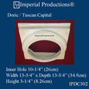 IPDC302-APOL-PK2 Doric Capital ArchPolymer Hole 10-1/4", Pack of 2 - Custom Order