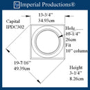 IPDC302-APOL-PK4 Doric Capital ArchPolymer Hole 10-1/4", Pack of 4 - Custom Order