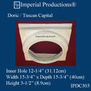 IPDC303-APOL-PK2 Doric Capital ArchPolymer Hole 12-1/4", Pack of 2 - Custom Order