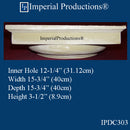 IPDC303-APOL-PK2 Doric Capital ArchPolymer Hole 12-1/4", Pack of 2 - Custom Order