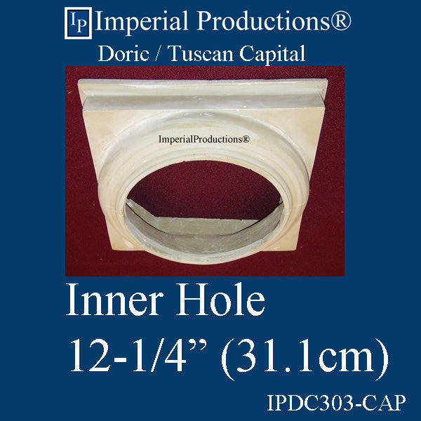 IPDC303-CAP-POL-PK2 Doric Capital Hole 12-1/4", ArchPolymer, Pack of 2, Add to Cart for Shipping or Free Depot Pickup