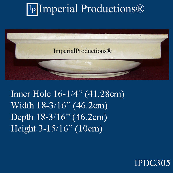 IPDC305-APOL-PK2 Doric Capital ArchPolymer Hole 16-1/4", Pack of 2 - Custom Order