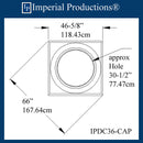 IPDC36-CAP-FG-PK2 Doric Capital Fiberglass Hole 30-1/2" , Pack of 2, Custom Priced
