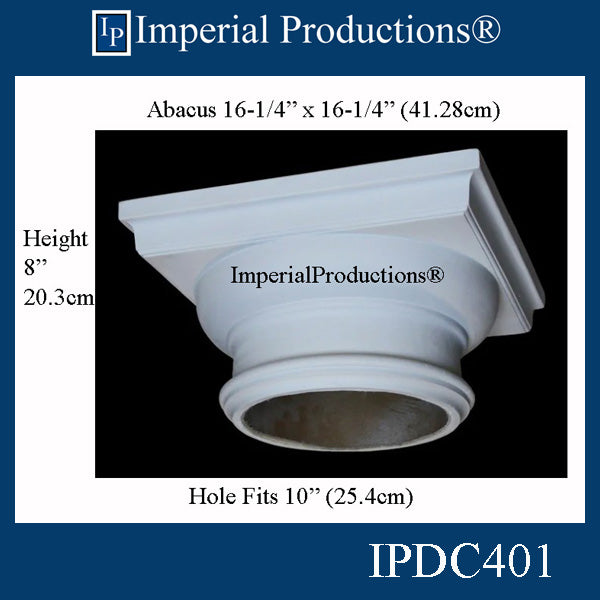 IPDC401-CAP Doric Capital Fits 10" ArchPolymer add to cart for freight or free depot pickup