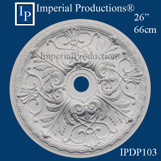 IPDP103-POL Acanthus Ceiling Medallion 26" ArchPolymer Add to Cart for Shipping Costs or Free Depot Pickup
