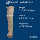 IPE1008-POL Corbel 35-3/4" High Acanthus Style ArchPolymer, Pack of 2