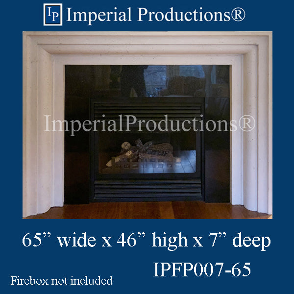 IPFP007-65-SM Modern Fireplace Mantel 65 inch wide